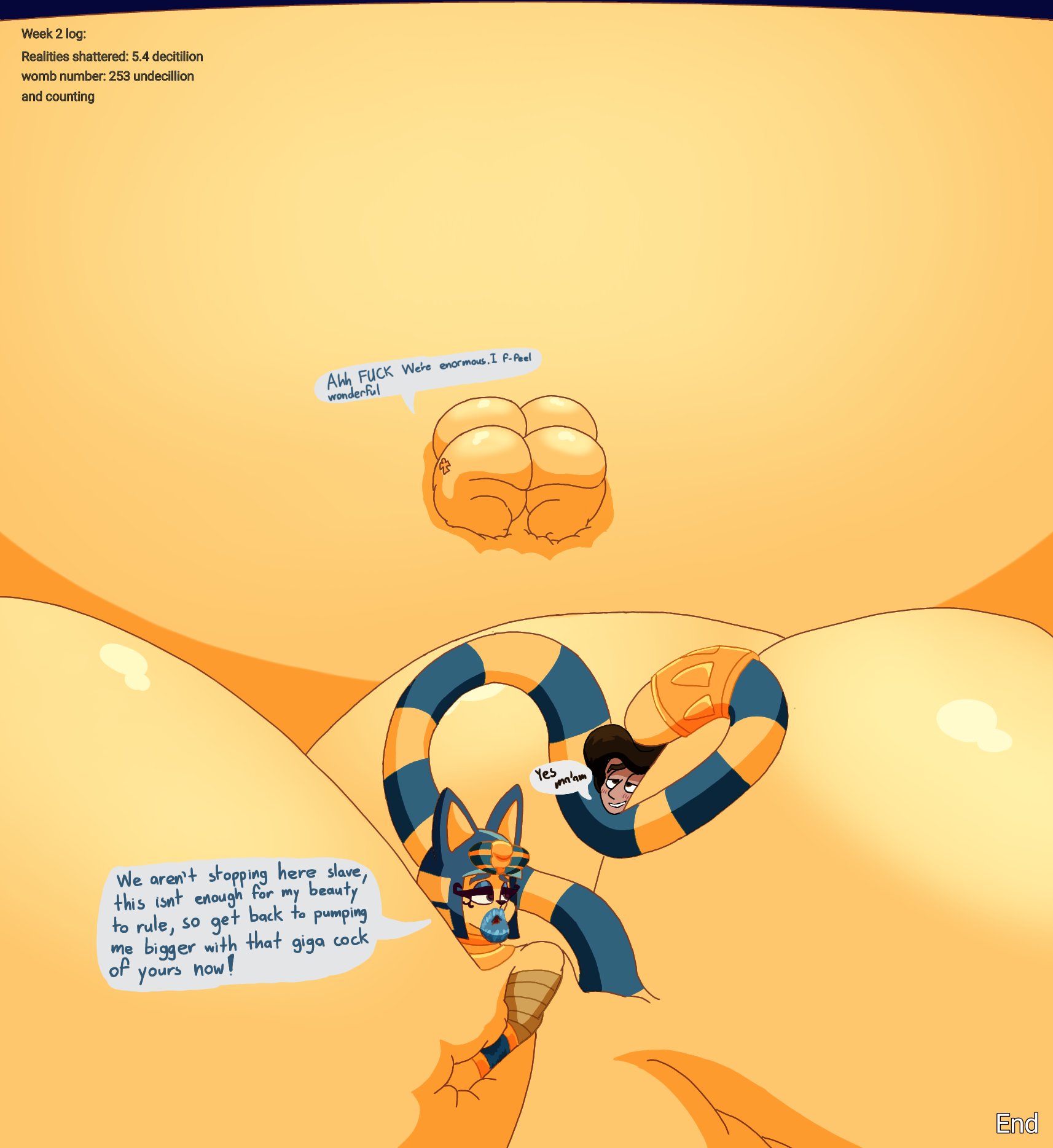 animal crossing, ankha, ankha kennedy (user3345), ass, belly bigger than building, big ass, big breasts, big penis, breasts, bubble ass, bubble butt, colossal belly, english text, female, furry, huge ass, huge cock, hyper pregnancy, impregnation, inflation, justin (user3345), male, penis, pregnant, sex, tagme, text, user3345