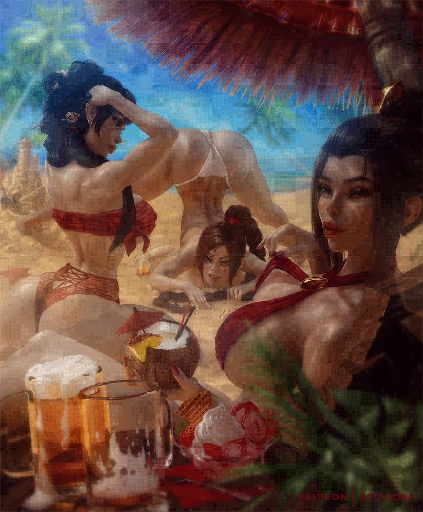 2d 2d_animation 3girls alternate_costume alternate_version_available animated areola_slip areolae ass ass_up avatar_the_last_airbender azula beach beer big_ass big_breasts big_lips bikini_bottom bikini_top bimbo bimbo_lips black_hair blinking bouncing_ass bouncing_breasts braid braided_hair breasts coconut coconut_drink dat_ass dick_sucking_lips drink dsl ear_piercing earrings ecchioni female female_only food hair_ornament hands_behind_head heart holding_drink huge_ass huge_breasts human jack-o_pose looking_at_viewer mai_(avatar) multiple_girls nail_polish naughty_face palm_tree ponytail pose posing red_bikini red_bikini_top red_nail_polish red_nails sand_castle seductive seductive_look seductive_smile smile swimwear thick_lips thighs ty_lee white_bikini