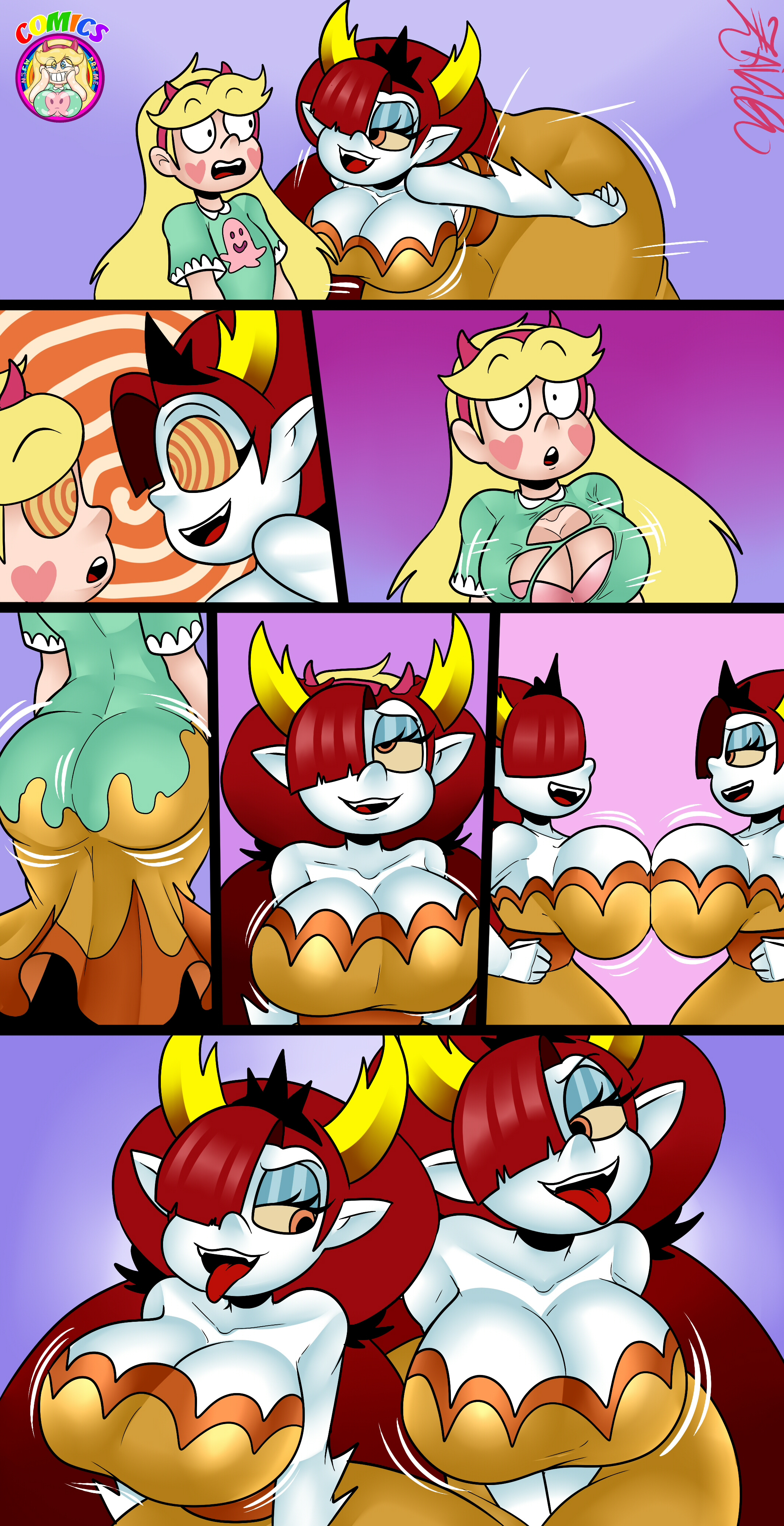 body copy, breast expansion, breast growth, breast growth (enlargement), breasts, disney, expansion, female, hekapoo, identity death, patreon release, star butterfly, star vs the forces of evil, tagme, transformation, twinning, zaicomaster14