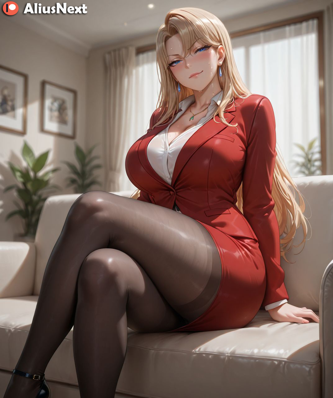 1girls, ai generated, aliusnext, ass, big ass, big breasts, blonde female, blonde hair, blue eyes, breasts, female, female only, hi res, high quality, high resolution, highres, huge ass, huge breasts, kurashiki reika, light skin, light-skinned female, lingerie, long hair, massive ass, massive breasts, mature, mature female, pantyhose, patreon, saimin seishidou, stockings, sweat, sweatdrop, sweating, sweaty, sweaty body, sweaty breasts, thick, thick ass, thick hips, thick legs, thick lips, thick thighs, voluptuous, voluptuous body, voluptuous female
