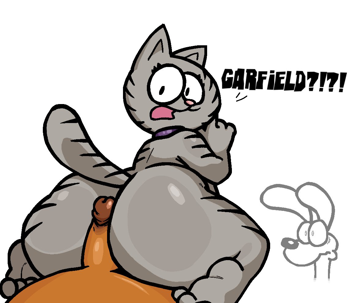 ass, big ass, big penis, bubble ass, bubble butt, femboy, garfield (series), garfield the cat, gay, hot dogging, huge ass, huge cock, lewdewott, male, nermal (garfield), odie, penis, tagme, thick thighs, wide hips