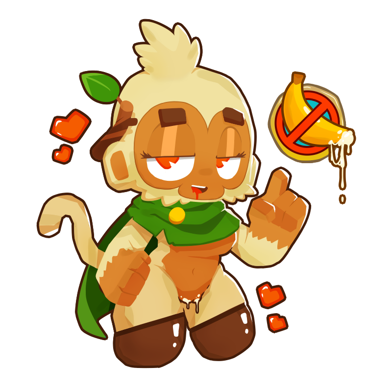 banana bloons_tower_defense druid druid_monkey_(bloons) female_only monkey monkey_girl official_style primate rule_63 the_other_hand wet_pussy