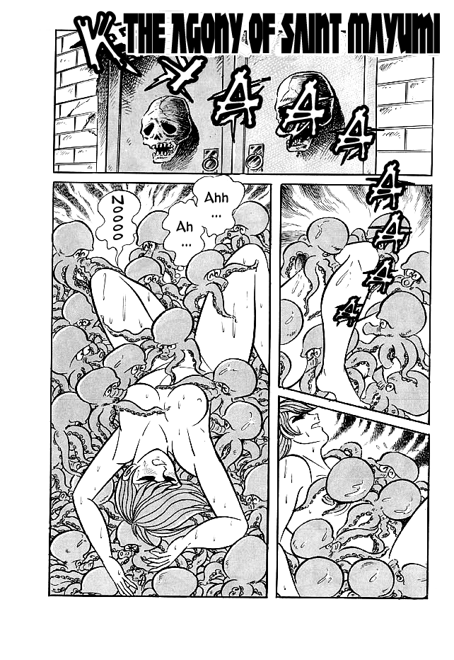 breast_grab breast_squeeze breast_sucking breasts cephalopod go_nagai kekko_kamen legs manga mayumi_takahashi naked_female nude_female octopus orgasm orgasm_face short_hair teenager tentacle tentacle_rape tentacle_sex uncolored vintage year_request