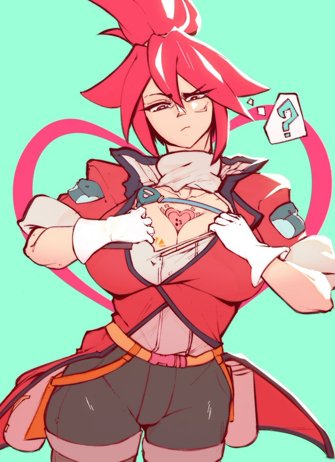 big breasts, breasts, concerned, conekodraws, female, hi-fi rush, korsica