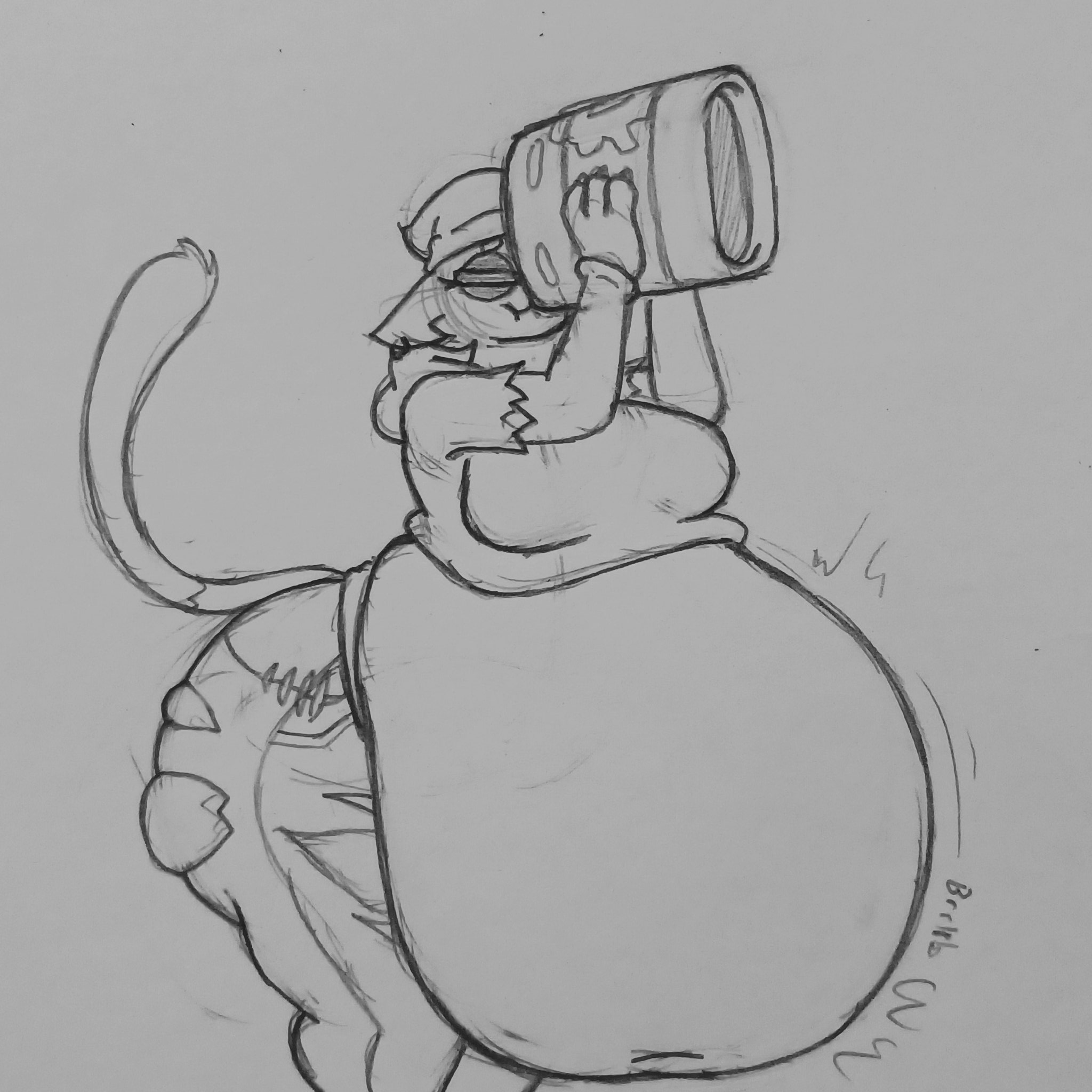 ass expansion, breasts, chip at night, chugging, drinking, fat, female, fortnite, furry, hyper belly, inflated belly, inflation, inflation fetish, meow skulls (fortnite), thick thighs, torn clothes, torn clothing, wide hips