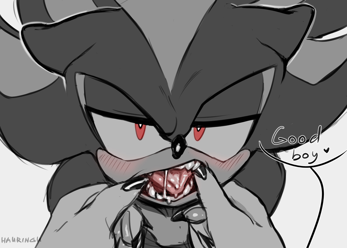 comic, finger in mouth, gay, hauringu, male, male/male, open mouth, sega, shadow the hedgehog, sonadow, sonic (series), sonic the hedgehog, sonic the hedgehog (series), tagme, yaoi