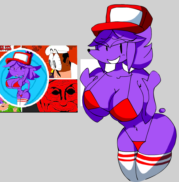 anthro bikini female female_only pizza_tower porcupine red_bikini rule_63 snick_the_porcupine thewboy wboybuckwheat_(artist)