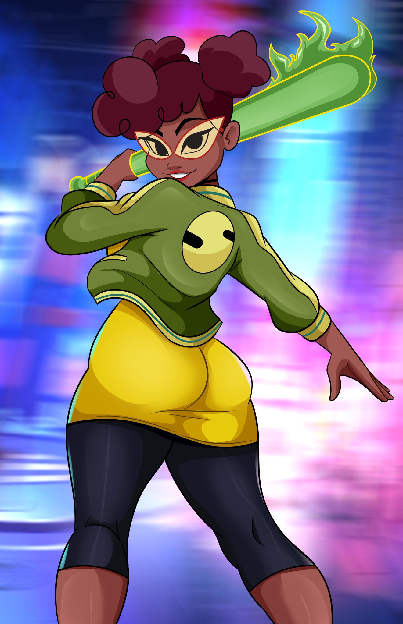 april_o'neil april_o'neil_(rise_of_the_tmnt) ass dark_skin dark_skinned_female female fully_clothed only_female rise_of_the_teenage_mutant_ninja_turtles sonson-sensei teenage_mutant_ninja_turtles