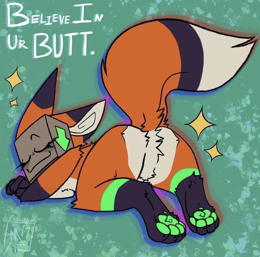 amber_(foxi_boxi) animation_meme_community ass boximorph fox foxi_boxi uwu