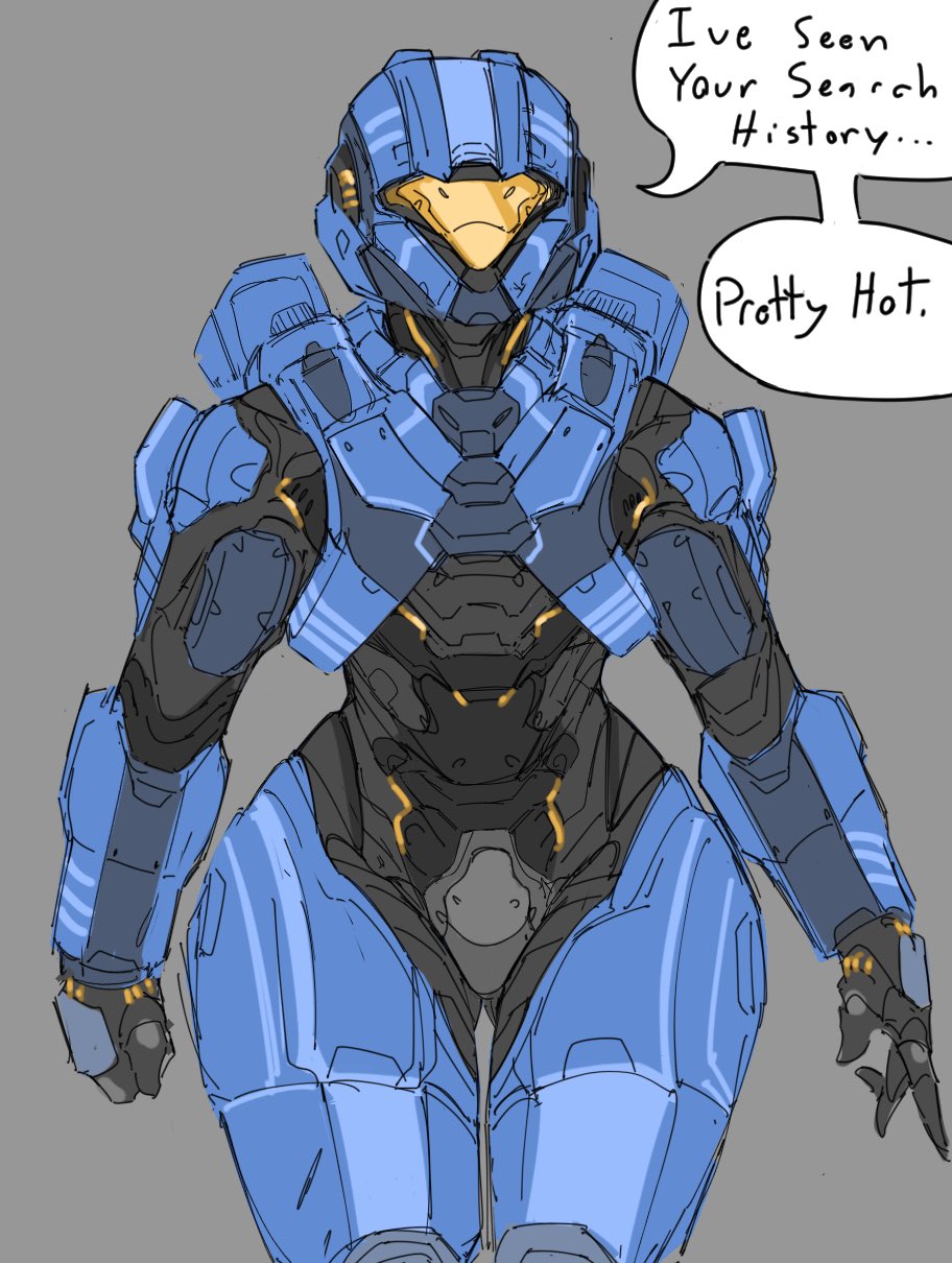 2d armor child_bearing_hips curvaceous curvy_female curvy_figure curvy_hips dare_to_exist english english_dialogue english_text female female_human female_only female_soldier female_spartan_(halo) halo_(series) skintight_bodysuit soldier spartan_(halo) speech_bubble thick_thighs unsc wide_hips