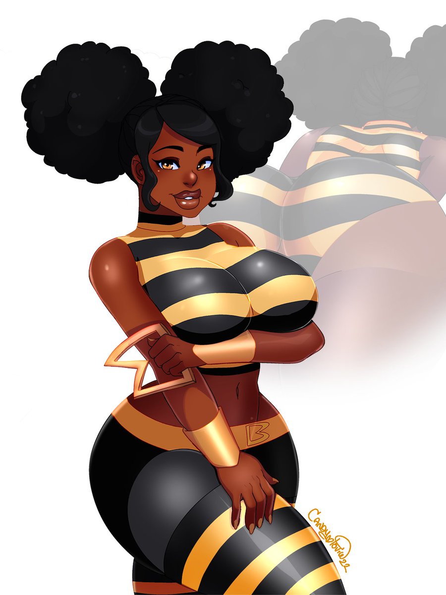 1girls afro afro_puffs artist_name ass athletic athletic_female big_ass big_breasts big_butt breasts brown_body brown_skin bumblebee_(dc) bust busty candy_bandit curvaceous curvy curvy_female curvy_figure dark-skinned_female dark_skin dat_ass dc dc_comics eyebrows eyelashes eyes fat_ass female female_focus female_only fit fit_female hair hips hourglass_figure huge_ass huge_breasts human karen_beecher ladycandy2011 large_ass large_breasts legs lips teen_titans thick thick_ass thick_legs thick_thighs thighs top_heavy upper_body voluptuous waist watermark wide_hips