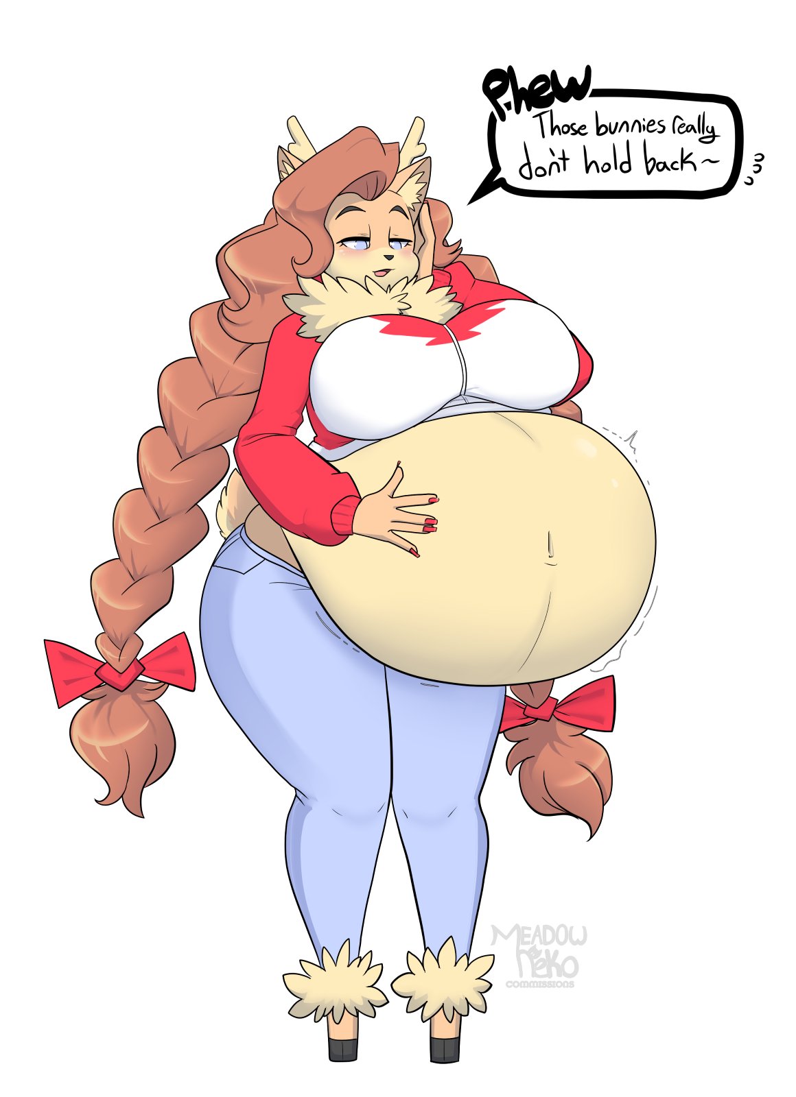 big_breasts breasts cheerycide female furry olive_(rawk_manx) overweight pregnant vore