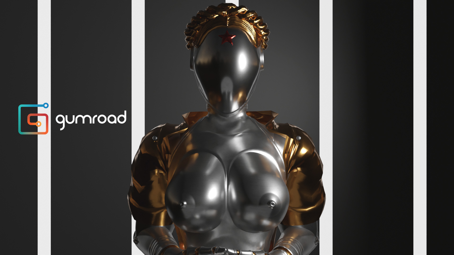 3d, ass, athletic, athletic female, atomic heart, big breasts, blender, blender (software), breasts, breasts out, bust, busty, cleavage, curvaceous, curvy, curvy female, curvy figure, digital media (artwork), eyes, faceless, faceless character, faceless female, female, female focus, female only, fit, fit female, gumroad, hourglass figure, huge ass, huge breasts, humanoid, iamoctopii, large breasts, mature, mature female, metallic body, robot, robot girl, robot humanoid, the twins (atomic heart), top heavy, upper body, voluptuous