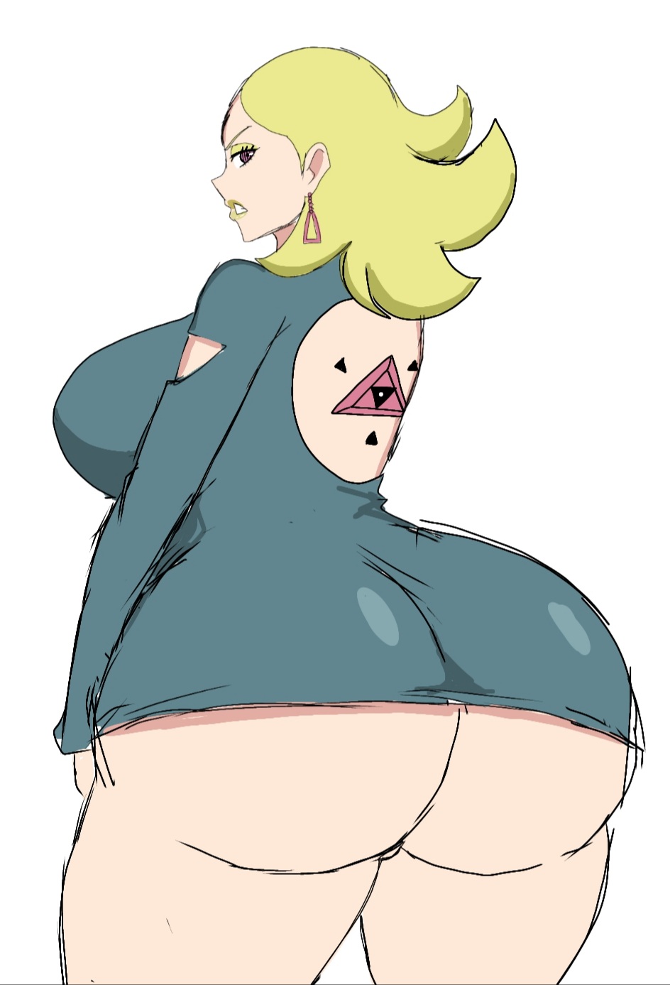 1girls, ass, back view, big ass, big breasts, big butt, boruto: naruto next generations, breasts, bubble ass, bubble butt, delta (boruto), fat ass, fat butt, female, female only, huge ass, huge butt, momiji (artist), naruto, naruto (series), solo