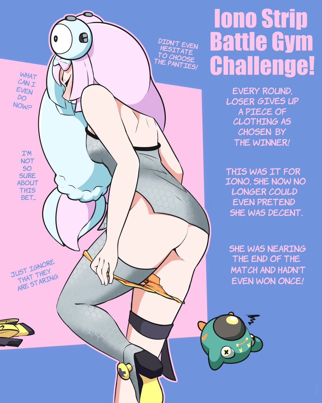 anewenfartist iono_(pokemon) pokemon pokemon_sv sharp_teeth strip_game