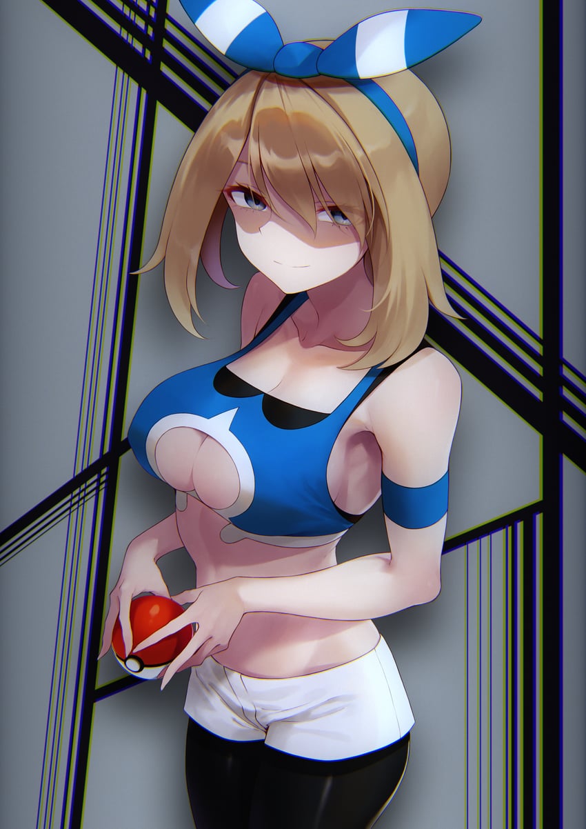 1girls alternate_color_scheme breasts cleavage_cutout cosplay enemy_conversion evil_smile female female_only may_(pokemon) may_(pokemon_oras) medium_breasts momihige pokeball pokemon pokemon_oras solo tagme team_aqua