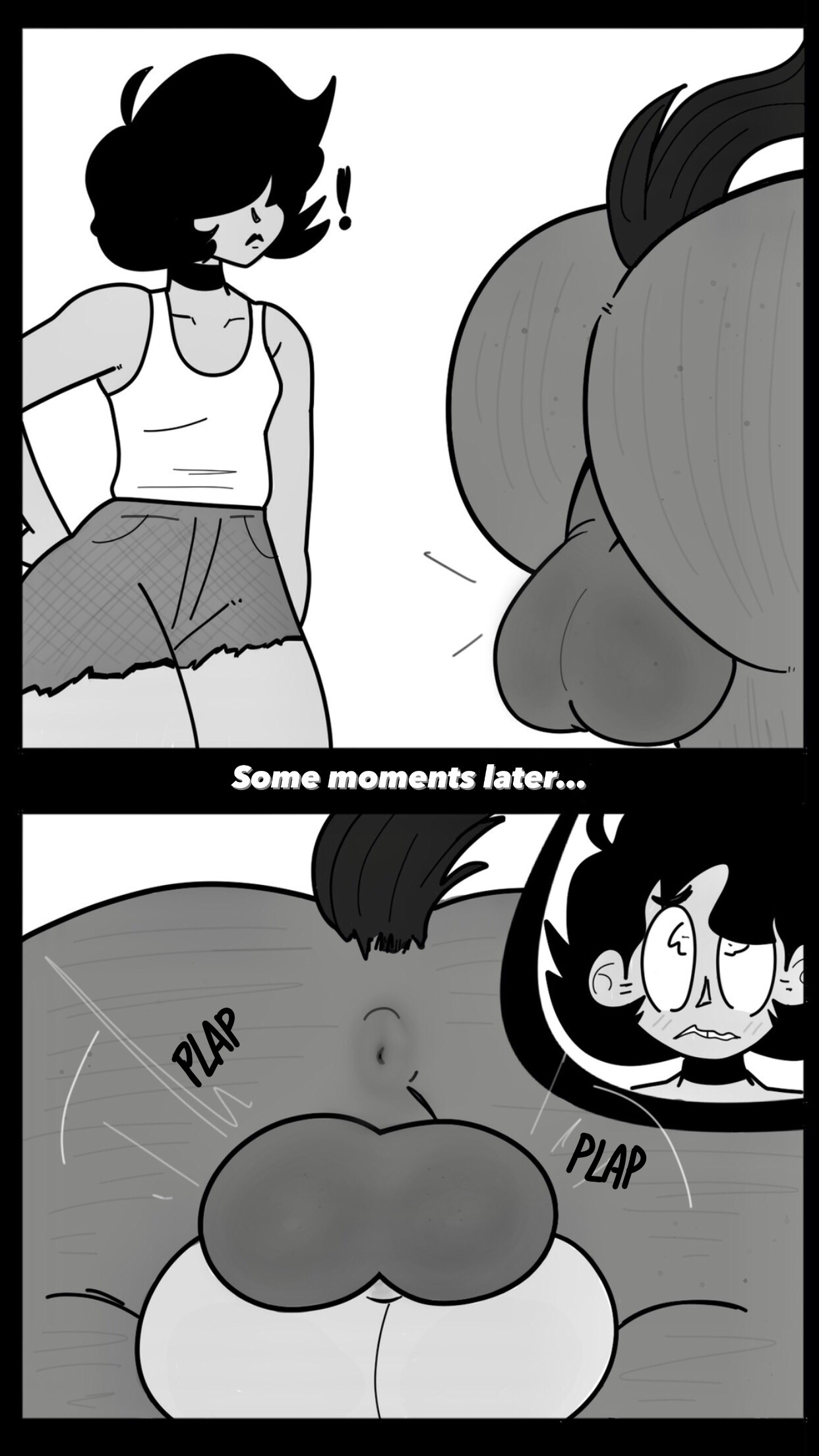 1boy, 1girls, backsack, balls, ballsack, black hair, female, goth, horse, horsecock, male, male/female, penis