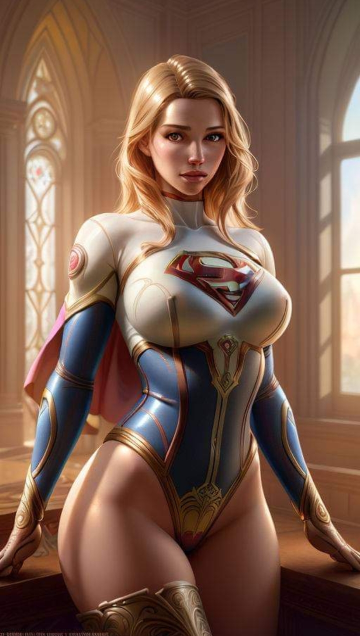 1girls, ai generated, big breasts, blonde hair, breasts, cape, curvy, curvy female, curvy figure, dc, dc comics, female, female only, kara danvers, kara zor-el, kryptonian, light skin, light-skinned female, solo, supergirl, supergirl (series), superheroine, superman (series), thick thighs, thighs, wide hips