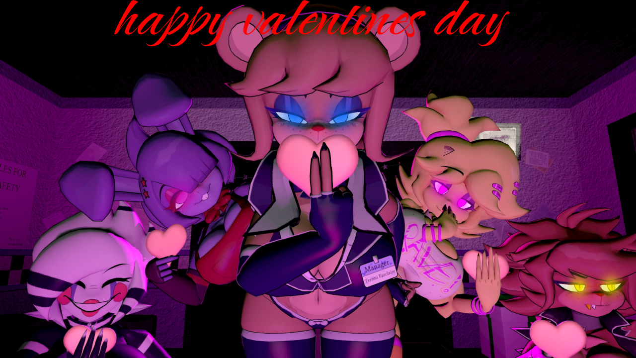 3d, 3d (artwork), bonfie, bonfie (cryptia), bonnie (cally3d), bonnie (fnaf), brown hair, cally3d, chica (cally3d), chica (fnaf), chiku, chiku (cryptia), clazzey, cryptiacurves, fazclaire's nightclub, female, female only, fexa, fexa (cryptia), five nights at freddy's, five nights at freddy's 2, fnaf, foxy (cally3d), foxy (fnaf), freddy (fnaf), fredina (cally3d), fredina's nightclub, frenni (cryptia), frenni fazclaire, genderswap, genderswap (mtf), marie (cally3d), marie (cryptia), marionette (fnaf), puppet (cally3d), puppet (fnaf), randomstuff, rule 63, scottgames, valentine's day