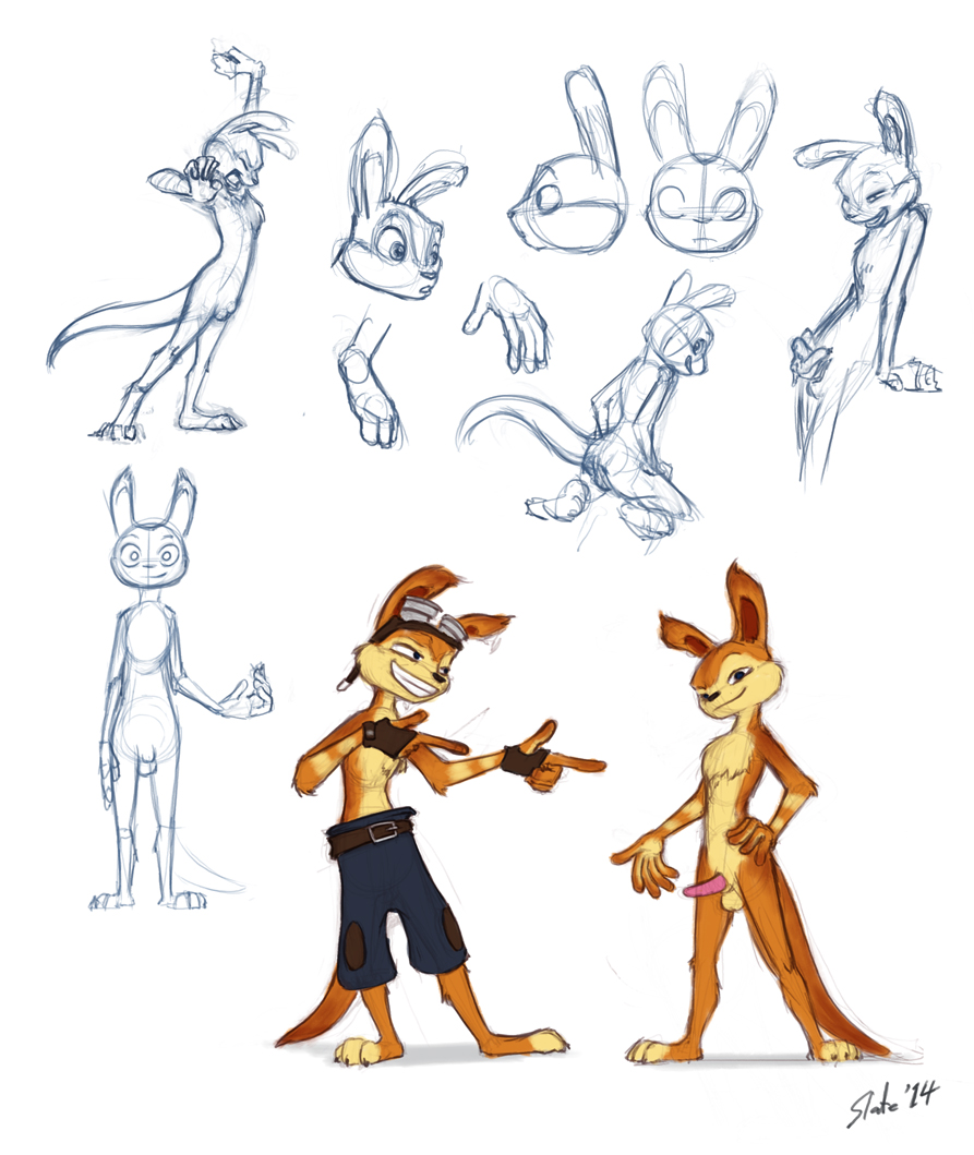 10s 2014 casual clothing dated daxter digital_media_(artwork) feral fingerless_gloves fur genitals gloves handwear jak_and_daxter male male_only mammal mischievous_smile mustelid naughty_dog nude open_mouth orange_body orange_fur ottsel paws penis semi-anthro simple_background sketch_page slate solo sony_corporation sony_interactive_entertainment white_background yawn