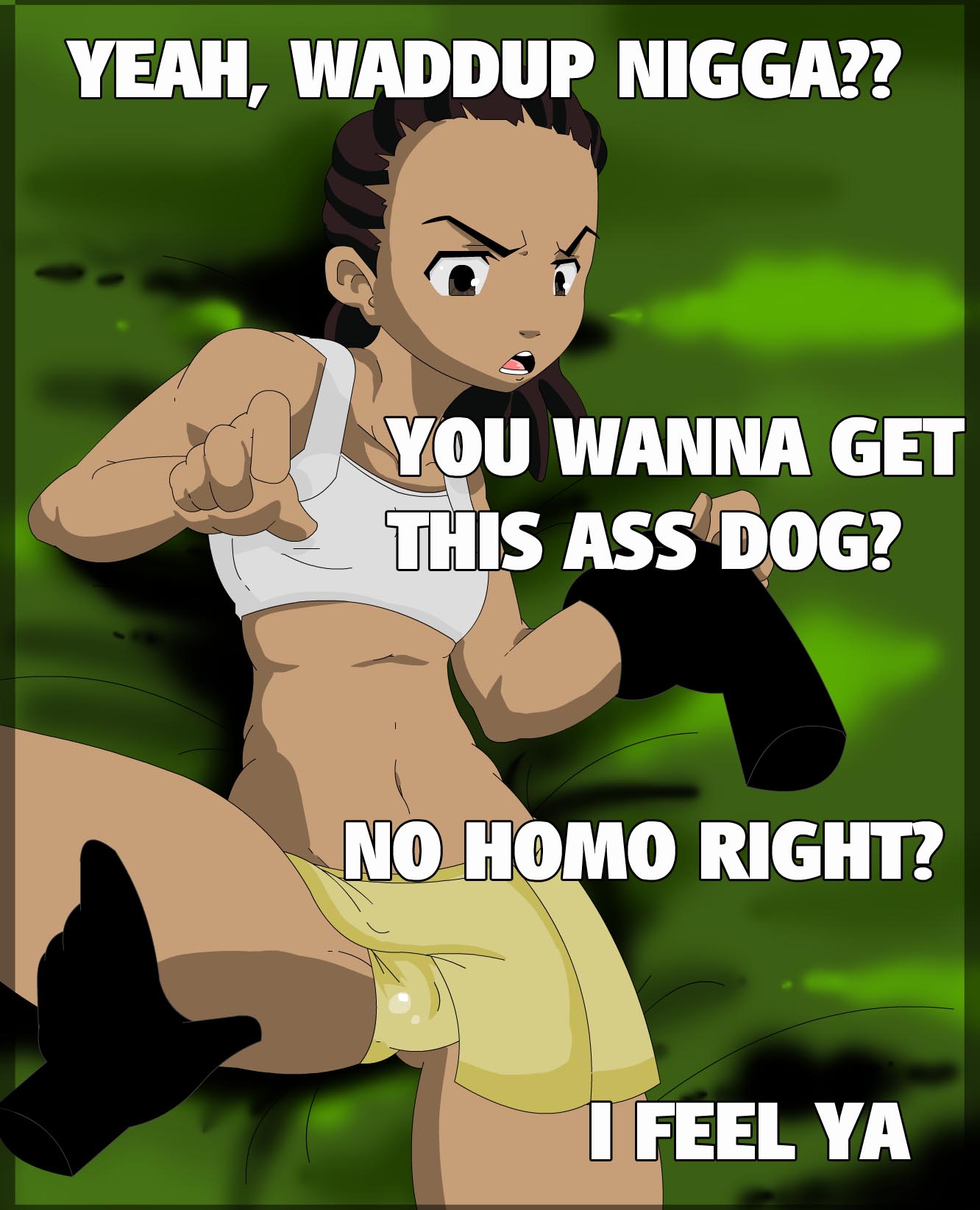 crossdressing dialogue femboy male_only riley_freeman tagme the_boondocks