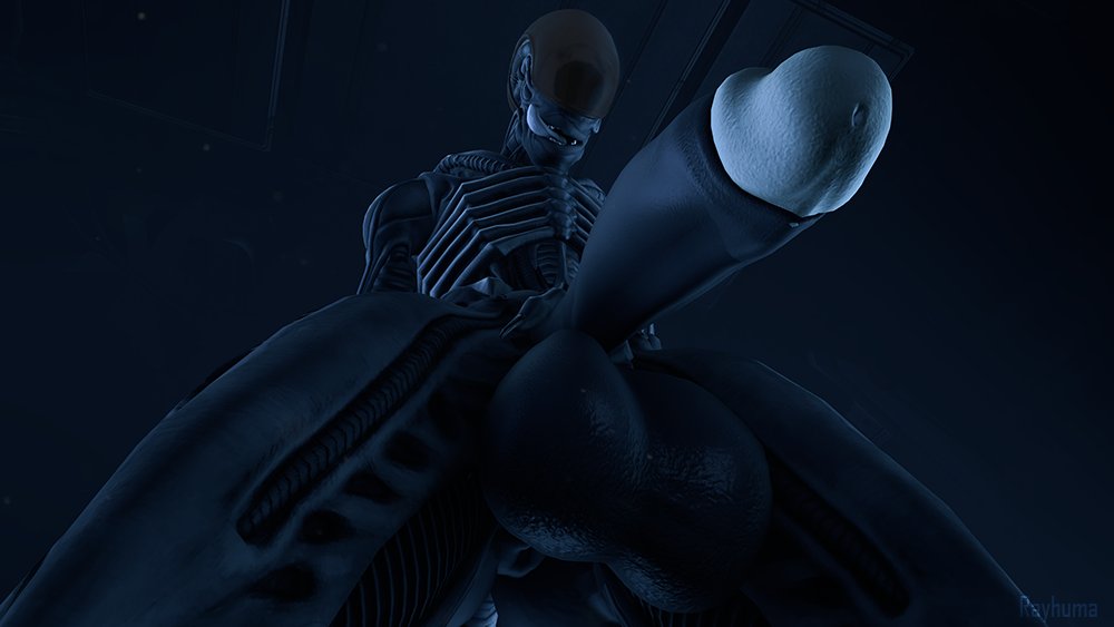 3d, alien, alien (franchise), alien boy, balls, big penis, male, male only, male xenomorph, penis, rayhuma, solo, tongue, tongue out, xenomorph