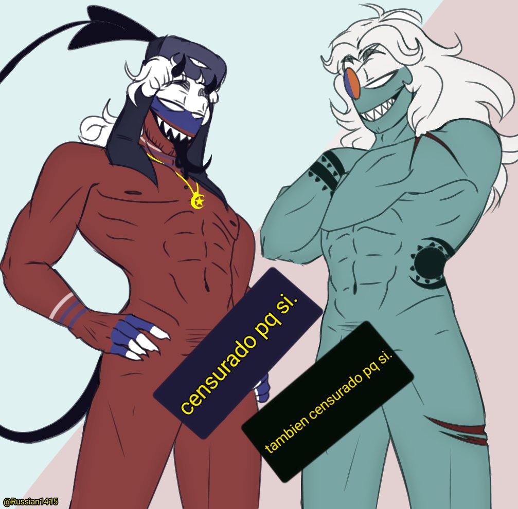 2boys censored countryhumans countryhumans_oc muscular muscular_male red_body russia_(countryhumans) spanish_text text