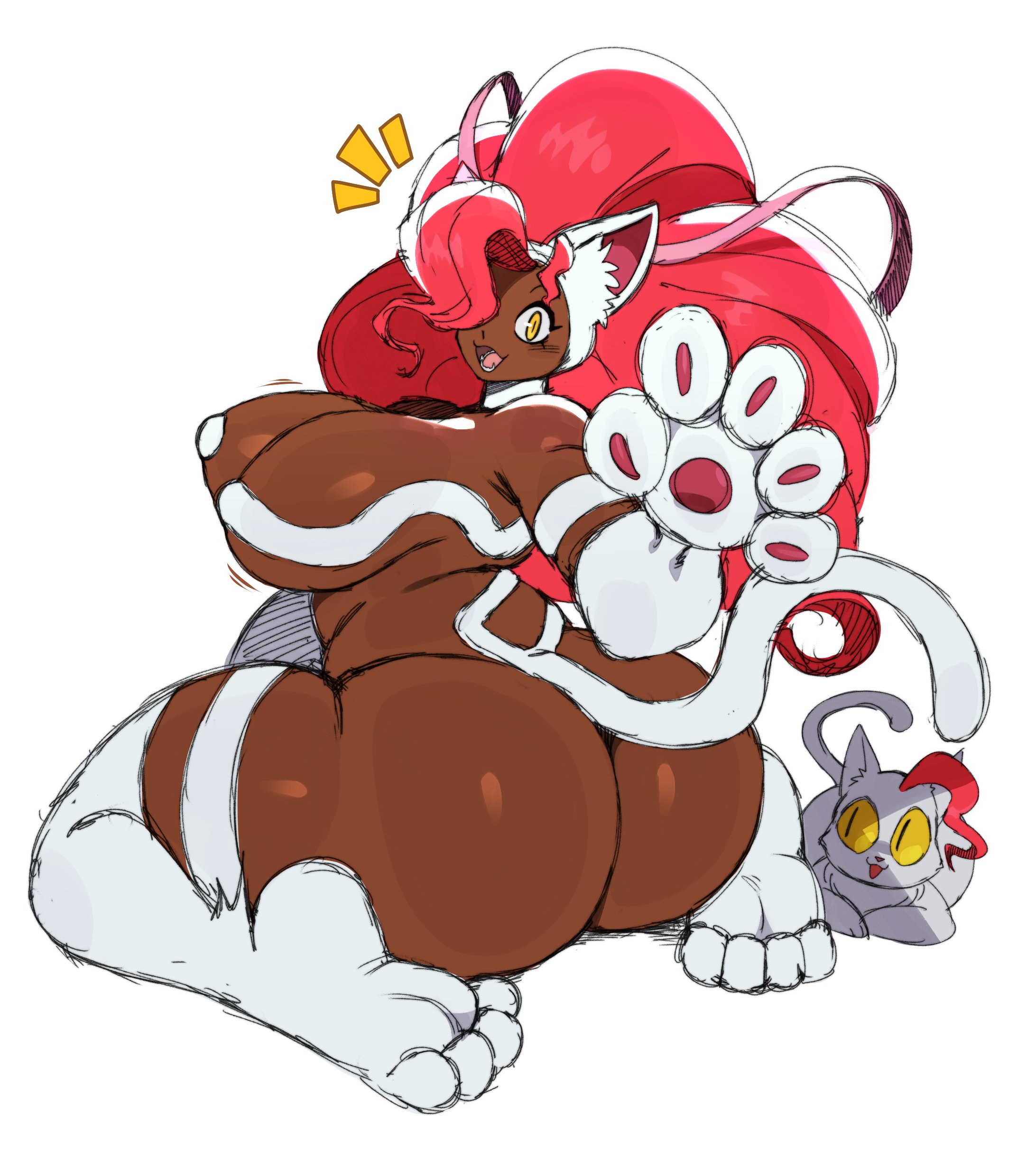 1girls, 2023, 4 toes, animal ears, animal humanoid, ass, back, back view, backboob, big ass, big breasts, big butt, blush, breasts, bubble ass, bubble butt, capcom, cat ears, cat girl, cat humanoid, cat tail, catgirl, darkstalkers, eyelashes, feet, felicia, felicia (darkstalkers), feline, female, huge ass, huge butt, humanoid, large ass, large breasts, large butt, long hair, long tail, looking at viewer, looking back, mostly nude, open mouth, pink hair, sideboob, sitting on soles, solo, source request, sssonic2, tail, thick, thick thighs, very long hair, video games, voluptuous, white fur, wide hips, yellow eyes