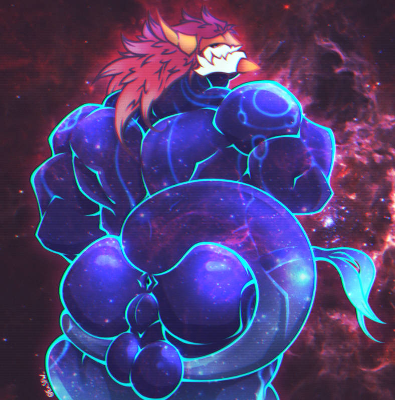 anthro anus asian_mythology ass aurelion_sol back_muscles balls bara biceps big_butt bioluminescence blue_body bubble_butt cosmic_background digital_media_(artwork) dragon east_asian_mythology eastern_dragon ensfw genitals glowing hair league_of_legends looking_at_viewer looking_back male muscular muscular_thighs mythology nude pose presenting presenting_anus presenting_hindquarters rear_view riot_games scalie solo space space_background triceps