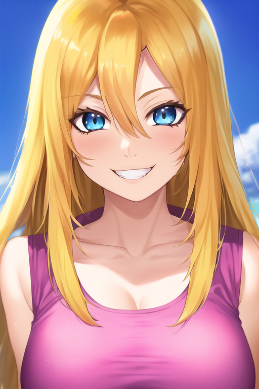 1girls ai_generated bare_shoulders big_breasts blonde_hair blue_eyes blush boruko boruto:_naruto_next_generations busty cleavage cute gender_transformation genderswap_(mtf) large_breasts light-skinned_female light_skin lips lipstick looking_at_viewer makeup nai_diffusion naruto naruto_(series) pale-skinned_female pale_skin perky_breasts pink_lips pink_lipstick rule_63 sexy_no_jutsu shounen_jump sleeveless sleeveless_shirt smile smiling smiling_at_viewer solo solo_female solo_focus stable_diffusion tank_top teeth teeth_showing tight_clothing uzumaki_boruto voluptuous