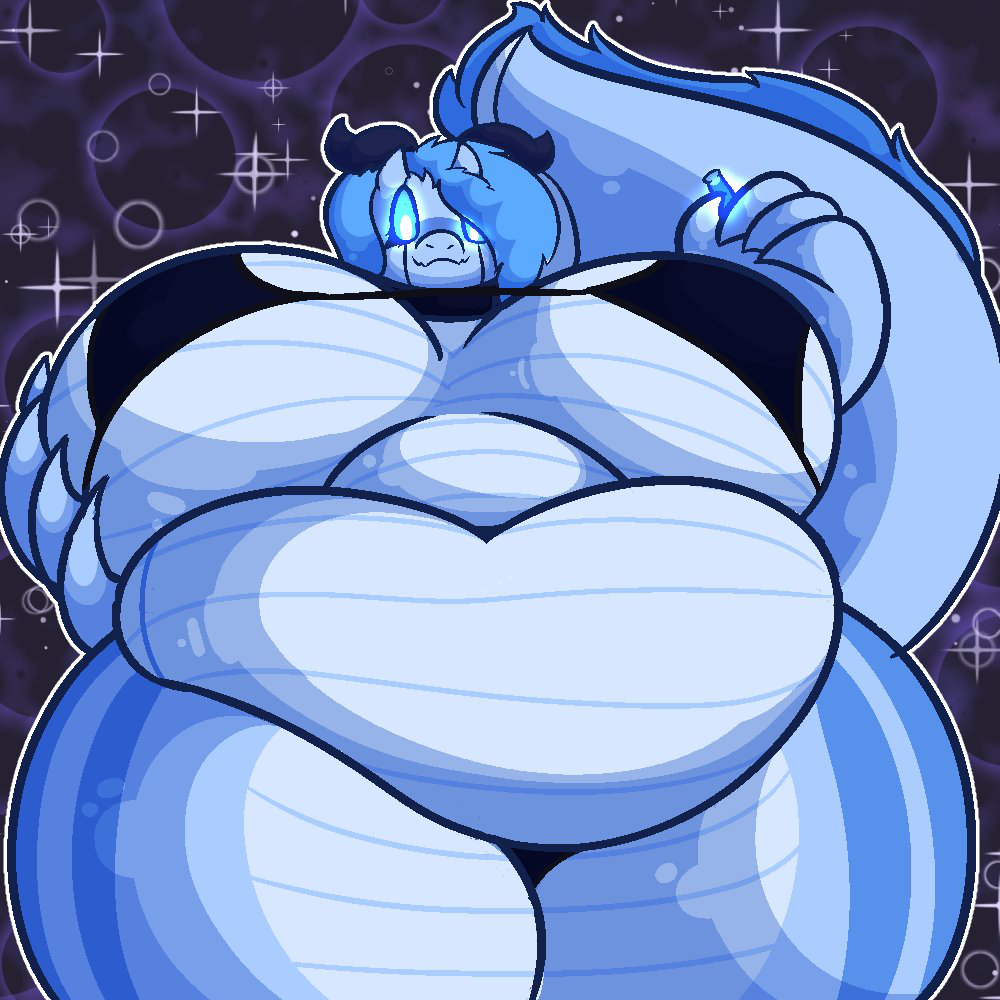 breasts cantielabs dragon fat female horns huge_belly huge_breasts huge_thighs scalie sparkles thick_thighs wide_hips