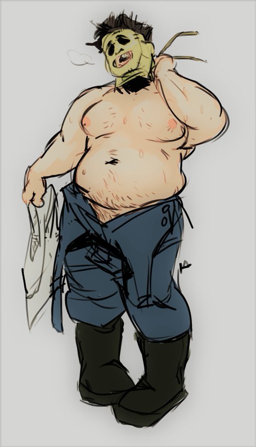 bubba_sawyer chubby chubby_male dead_by_daylight leatherface male male_focus male_only mask masked masked_male overalls shirtless shirtless_(male) shirtless_male texas_chainsaw_massacre the_texas_chainsaw_massacre topless topless_male twistedxteeth