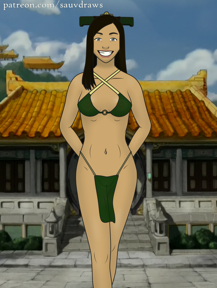 avatar_the_last_airbender bra brainwashed creepy_smile harem_outfit headwear joo_dee loincloth sauvdraws see-through_clothing solo solo_female visible_nipples visible_pussy