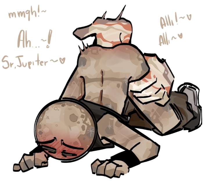 anal fingering, balls, begging, big dom small sub, bigger male, blush, blush lines, blushing, bottomless, disembodied hand, domination, extreme size difference, finger, finger in ass, fingering, fingering ass, gay, gay male, hanaku 1allover, homosexual, homosexual male, jupiter (solarballs), male, male only, male/male, mercury (solarballs), moaning, pants down, size difference, smaller male, solarballs, spanish text, text, wristband, yaoi