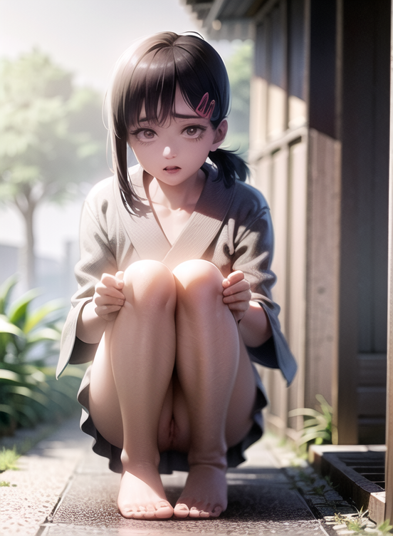 ai_generated bad_feet chainsaw_man feet higashiyama_kobeni pussy toes uncensored