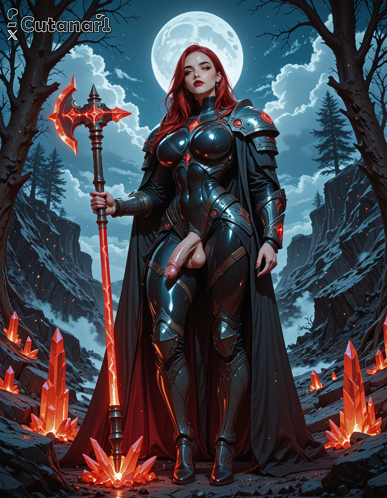 1futa, abs, ai generated, armor, ass, balls, big balls, big breasts, big butt, big penis, big thighs, breasts, chest, cock, curvy, cutanari, dick, dickgirl, dickgirl only, futa only, futa sans pussy, futanari, intersex, looking at viewer, patreon logo, patreon username, penis, perfect body, perfect boobs, perfect legs, ready to fuck, sexy, sexy body, sexy pose, small waist, solo, stable diffusion, testicles, uncensored