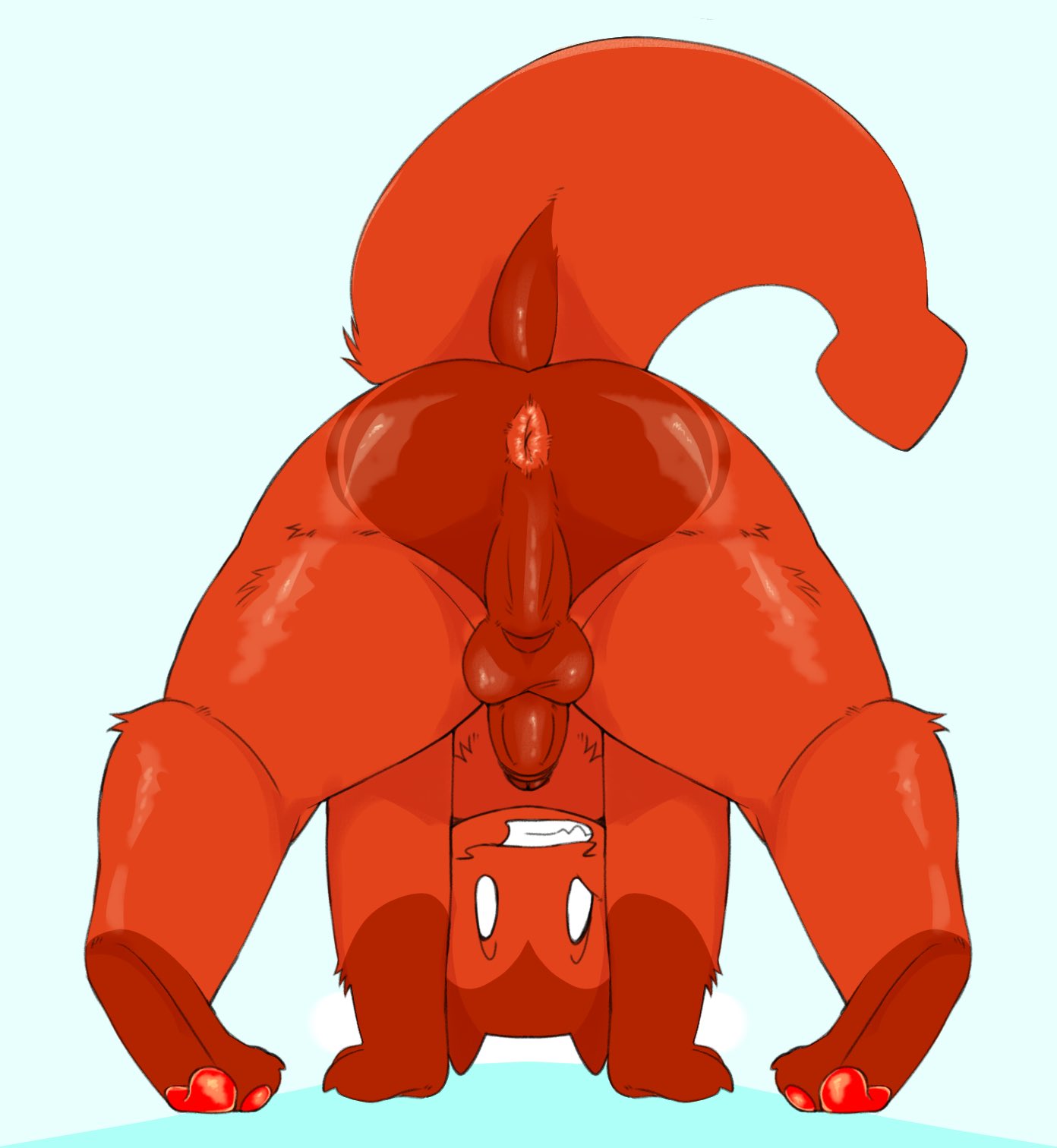 1conocl4sm, aged up, anus, ass, ass focus, c00lkidd, c00lkidd (forsaken), cub, forsaken (roblox), furry, male, penis, red fur, small penis