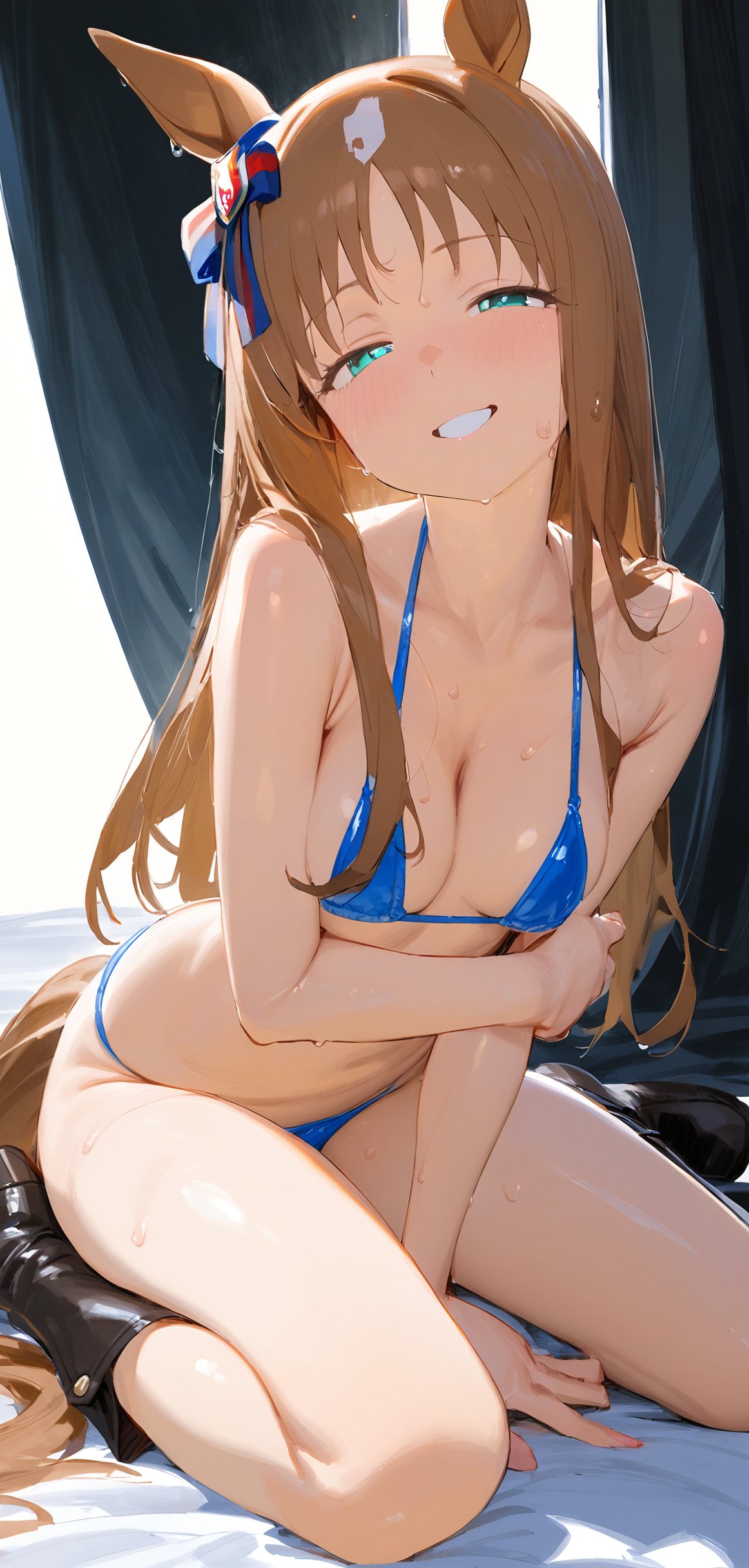 1girls, ai generated, animal ears, anthropomorphization, artist request, eyes, female, grass wonder (umamusume), hair, legs, skin, tagme, umamusume, umamusume pretty derby, young