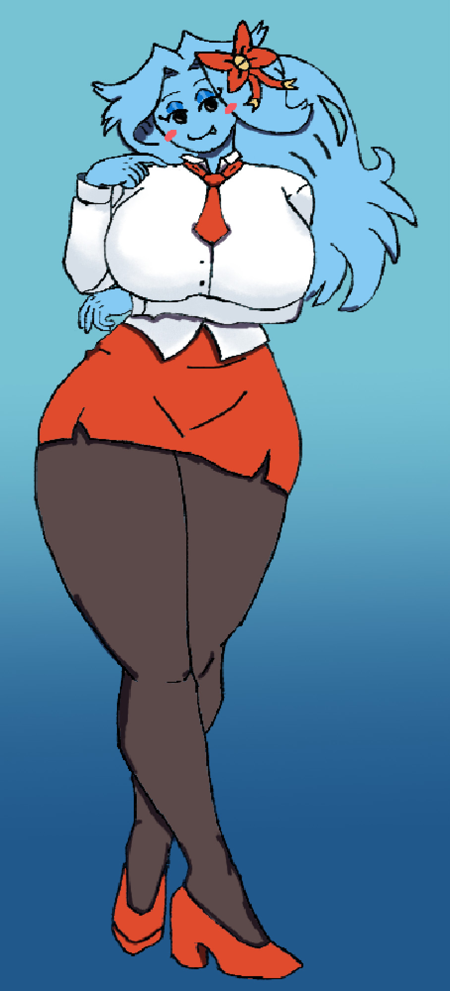 big_breasts breasts d4nnypande female furry harriet_(harry_amoros) huge_breasts thick_thighs wide_hips
