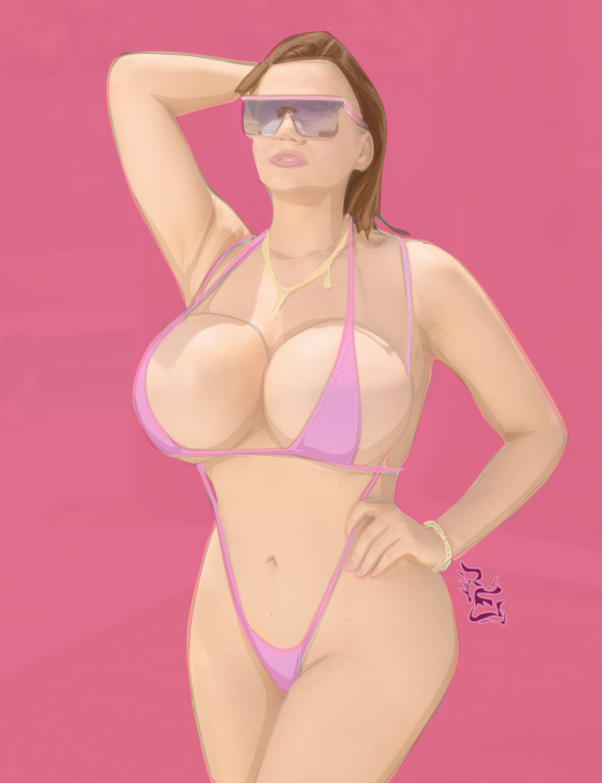 bikini bimbo busty fake_breasts huge_breasts jazmyne_day rsterling sling_bikini