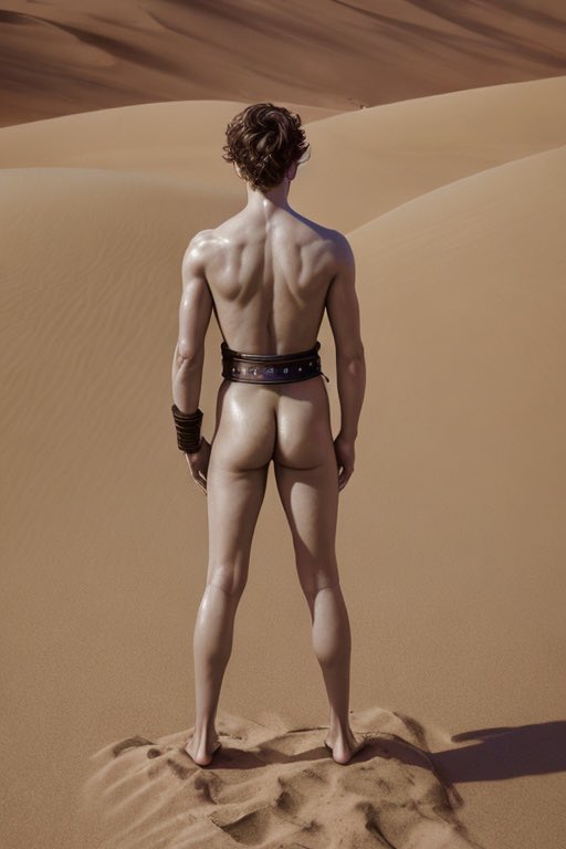 3d 3d_(artwork) actor ai_generated ass back_muscles butt celebrity dessert dune gooeyvision in_character male male_only outdoors outside paul_atreides timothee_chalamet twink