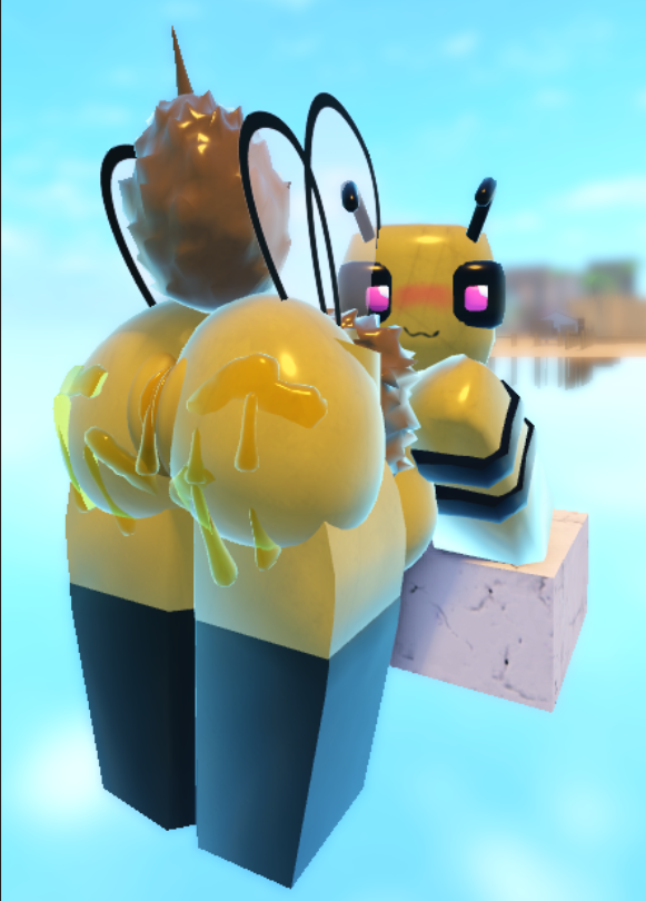 1girls 3d artist_request bee blush blushing_at_viewer honey presenting_hindquarters presenting_pussy roblox roblox_game robloxian source_request tagme whorblox_adventure