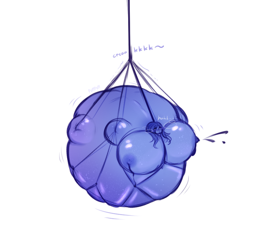 blueberry_inflation body_inflation bound fat inflation juice nude puffpoff spherical_breasts spherical_inflation sunken_head sunken_limbs