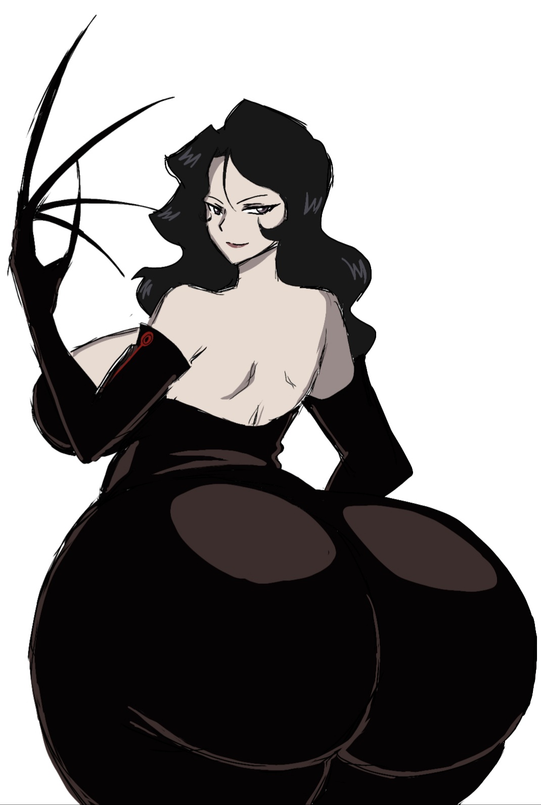 1girls, ass, back view, big ass, big butt, breasts, bubble ass, bubble butt, fat ass, fat butt, female, fullmetal alchemist, huge ass, huge butt, lust (fullmetal alchemist), momiji (artist), thick ass