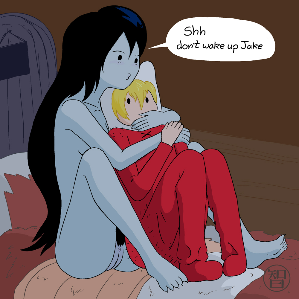 1boy 1girls 2013 adventure_time barefoot bedroom bigger_female cartoon_network casual_nudity clothed_male_nude_female coldfusion covering_another's_mouth covering_mouth creepy dark_room english_text female finn_the_human full_body fully_clothed fully_nude gagged hand_gagged hand_over_another's_mouth hand_over_mouth handgag hat hugging long_hair marceline mob_face nude nude_female older_female pajamas pubes pubic_hair pussy sharp_nails signature smaller_male speech_bubble talking_to_partner text text_bubble thighs vagina vampire younger_male