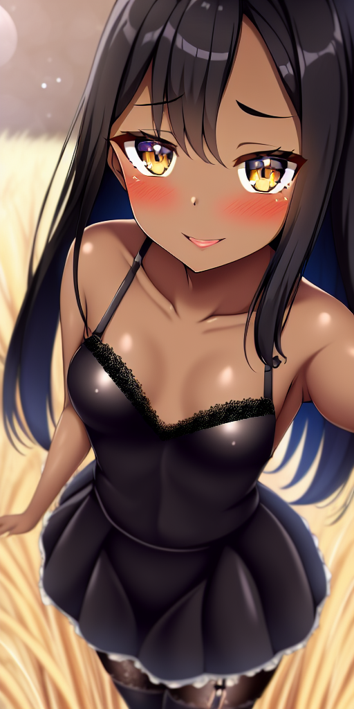 1girls ai_generated black_hair blush breasts brown_eyes clothed clothing dress female female_focus female_only hayase_nagatoro hi_res highres legwear long_hair looking_at_viewer nai_diffusion pixiz-sama please_don't_bully_me,_nagatoro revealing_clothes simple_background small_breasts smile solo stable_diffusion tan tan-skinned_female tan_body tan_skin tanned tanned_female