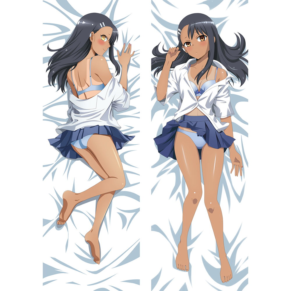 1girls, bed, black hair, blush, breasts, brown eyes, cleavage, clothed, clothing, female, female focus, female only, hayase nagatoro, hi res, highres, long hair, looking at viewer, looking back, on back, on bed, on stomach, please don't bully me, nagatoro, pose, revealing clothes, simple background, small breasts, smile, solo, tan, tan body, tan skin, tan-skinned female, tanline, tanned, tanned female, underwear, undressing, zzjun