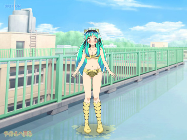 bikini green_hair have_to_pee japanese_text lum omorashi panties pantyshot pee_stain peeing peeing_self stained_panties standing_in_urine tyao urinating_female urination urine urine_on_ground urine_pool urine_puddle urusei_yatsura wetting wetting_self