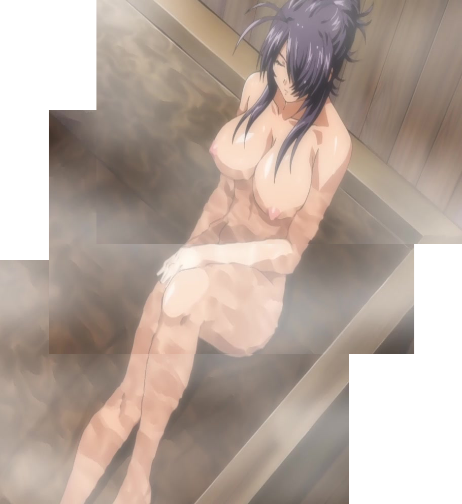 2008 above_view bath bathing bathroom bathtub big_breasts breasts bun_hair completely_naked completely_naked_female completely_nude completely_nude_female dark_purple_hair dark_skin dutch_angle female female_focus female_only ikkitousen ikkitousen_great_guardians kanu_unchou large_breasts long_hair nipples partially_submerged screencap screenshot screenshot_edit shiny_hair sitting steam stitched viewed_from_above