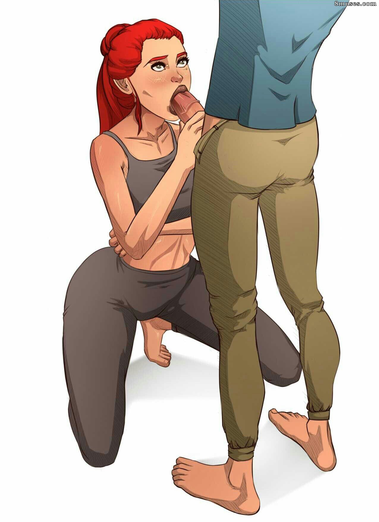 1boy, 1girls, big sister, blowjob, brother, brother and sister, curvaceous, curvy, curvy female, curvy figure, fellatio, female, green eyes, incest, jdseal, light skin, light-skinned female, light-skinned male, little brother, male, male/female, milf, older sister, oral, oral penetration, oral sex, partial male, penis, penis in mouth, penis out, red hair, redhead, sucking, sucking off, sucking penis, tagme, veiny penis, voluptuous, voluptuous female, younger brother